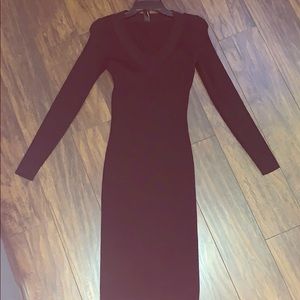 Windsor Ribbed Sweater Dress Midi Size L